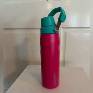 Stanley Pink Bottle with Teal Logo 24 oz
